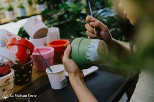 Pot Painting Workshop - La Maison Verte Workshop
