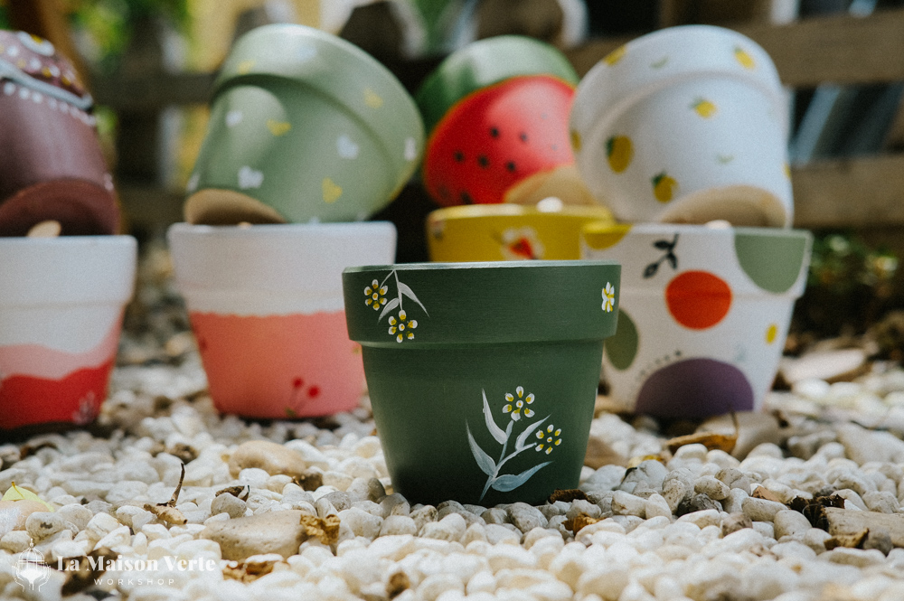 Pot Painting Workshop - La Maison Verte Workshop